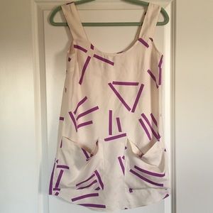 Sunshine & Shadow Tank Top Tunic Striped Design